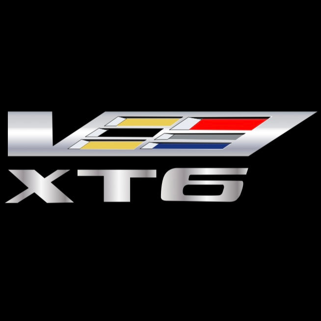 CADILLAC XT6 LOGO PROJECTOT LIGHTS Nr.9759 (quantity 1 = 2 Logo Films /2 door lights）