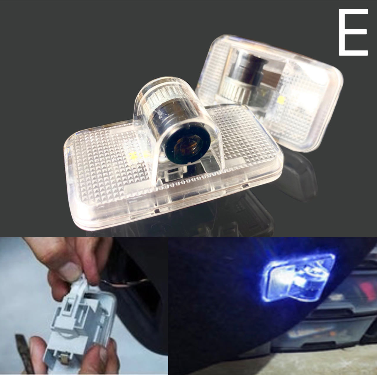 RENAULT E TECH LOGO PROJECROTR LIGHTS Nr.0949 (quantity  1 =  2 Logo Film & 2 door lights)