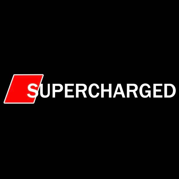 AUDI SUPERCHARGED LOGO PROJECTOT LIGHTS Nr.72  (quantity 1 = 2 Logo Films /2 door lights）