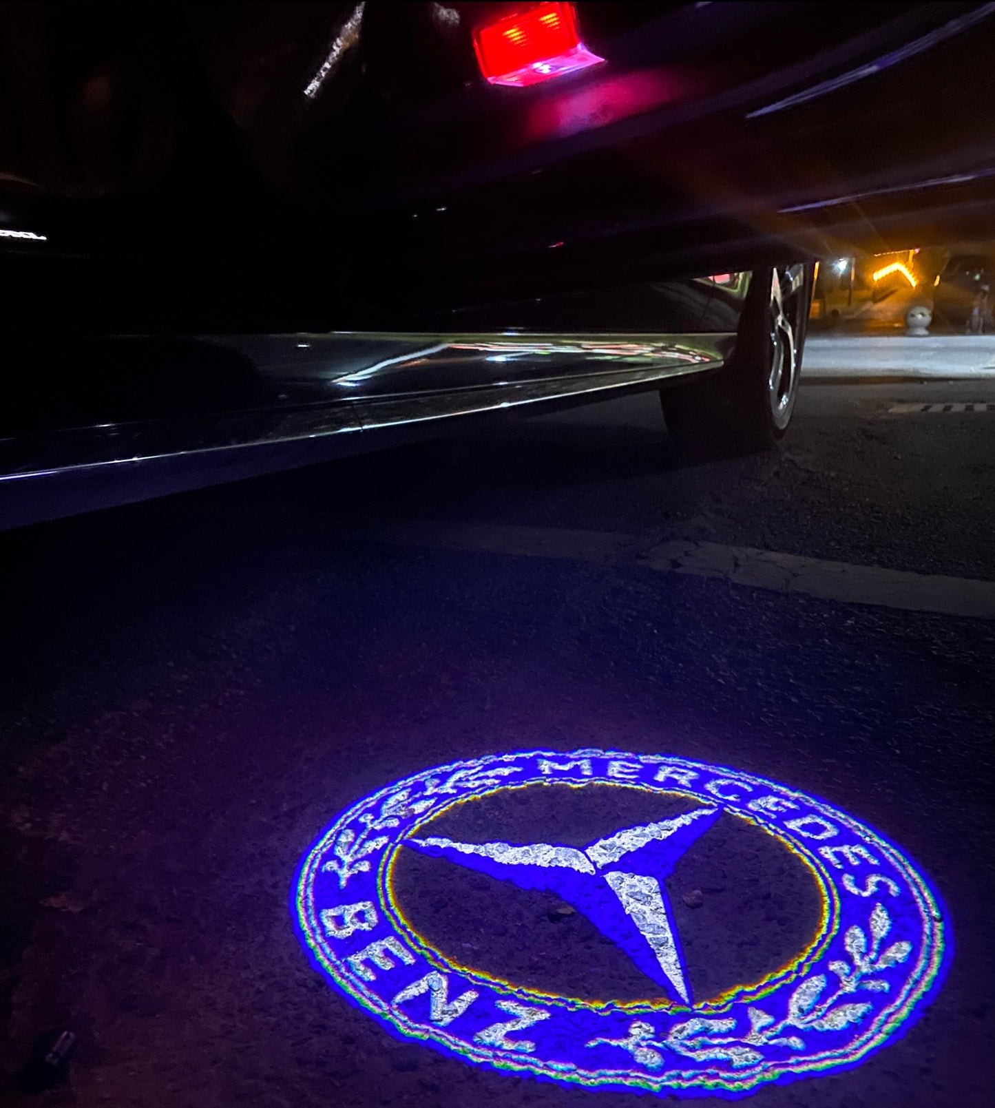 MERCEDES BENZ LOGO PROJECTOT LIGHTS Nr.10 (cantidad 1 = 1 juego/2 luces de puerta)