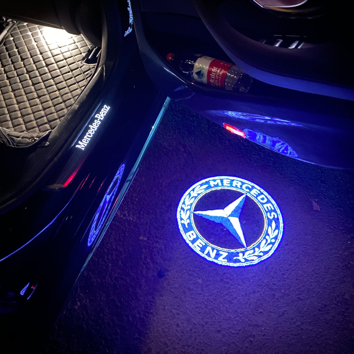 MERCEDES BENZ LOGO PROJECTOT LIGHTS Nr.10 (cantidad 1 = 1 juego/2 luces de puerta)