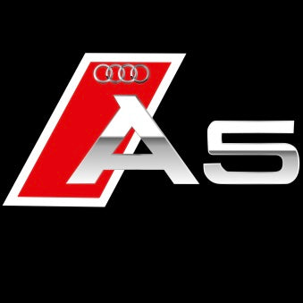 AUDI  A5  LOGO PROJECTOT LIGHTS  (quantity 1 = 2 Logo Films /2 door lights）Nr.12B97