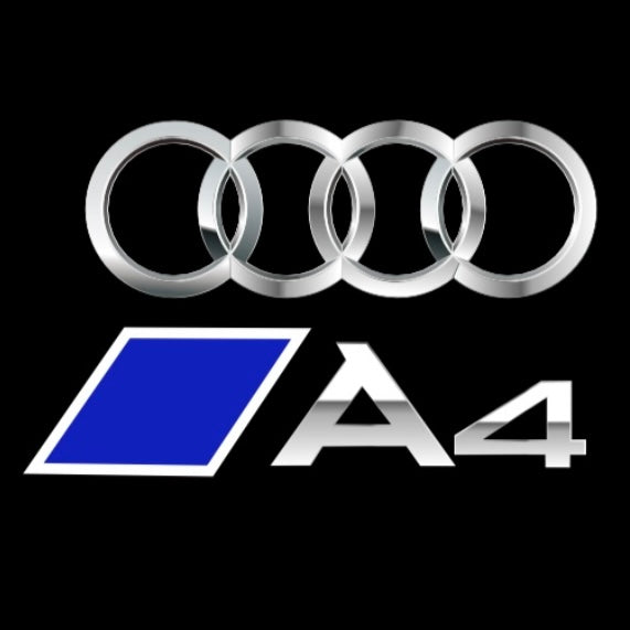 LUCES DE PROYECTOR LOGO AUDI No 120 (cantidad 1 = 2 películas con logotipo / 2 luces de puerta)