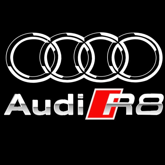 AUDI  R8 LOGO PROJECTOT LIGHTS  (quantity 1 = 2 Logo Films /2 door lights）Nr.12B54