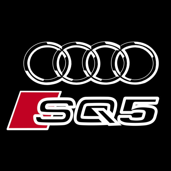 AUDI LOGO PROJECTOT LIGHTS Nr.120 (الكمية 1 = 2 Logo Films /2 أضواء الباب)