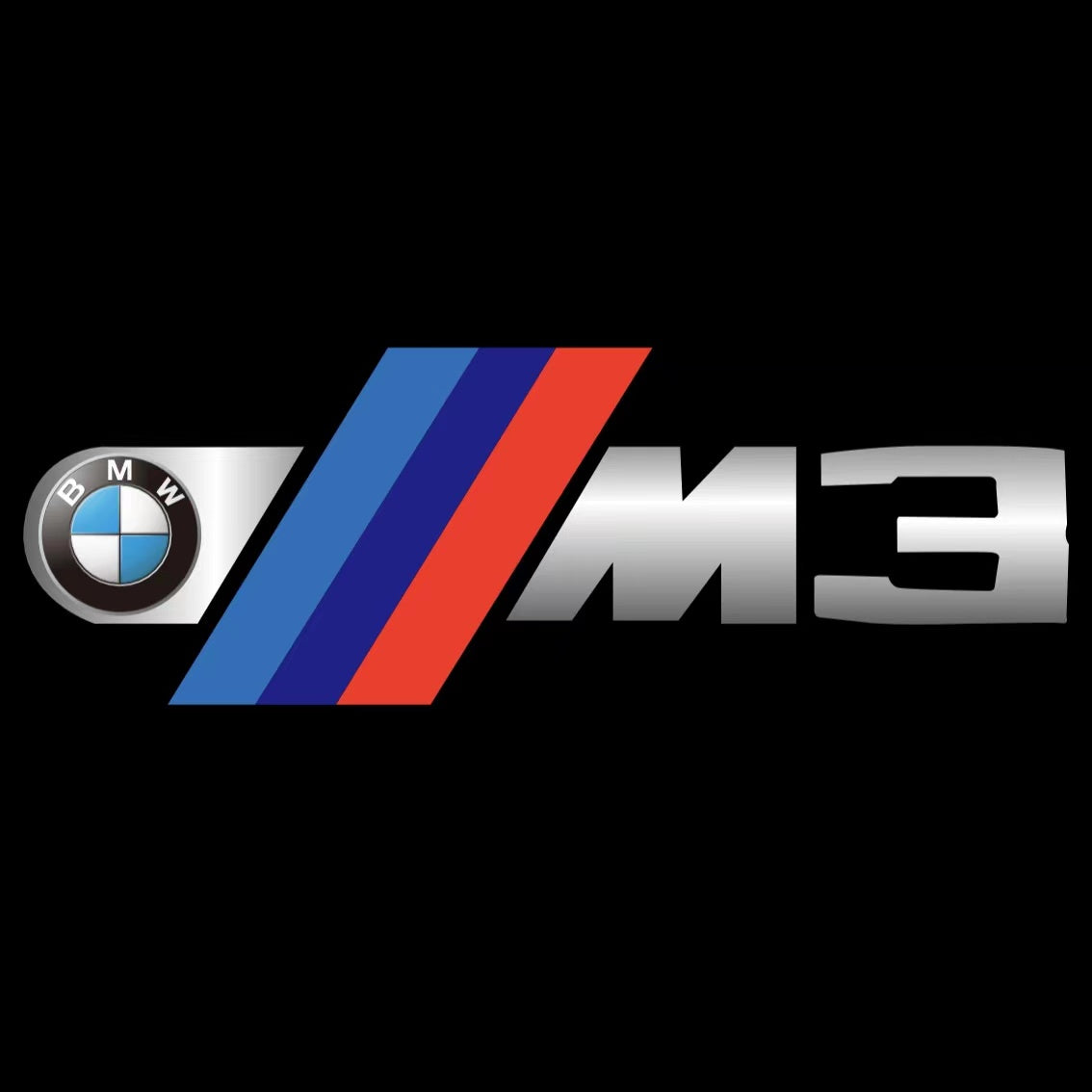 ÉCLAIRAGE DE PROJECTEUR BMW M3 LOGO Nr.24 (quantité 1 = 1 jeux / 2 feux de porte)