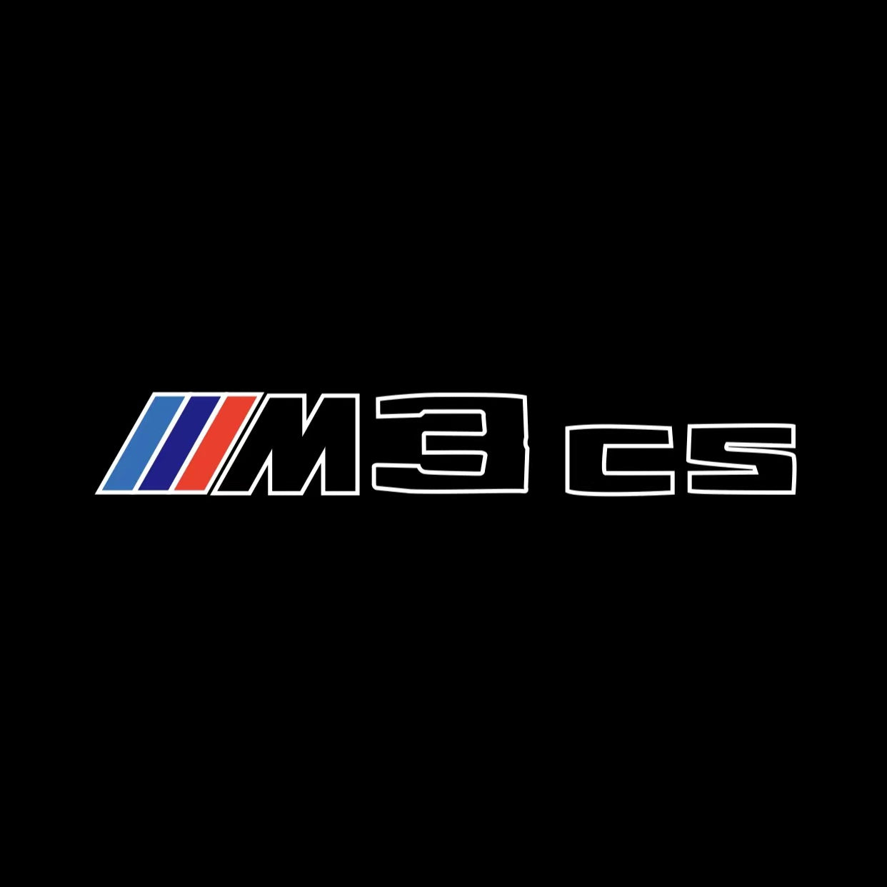 ÉCLAIRAGE DE PROJECTEUR BMW M3 LOGO Nr.24 (quantité 1 = 1 jeux / 2 feux de porte)