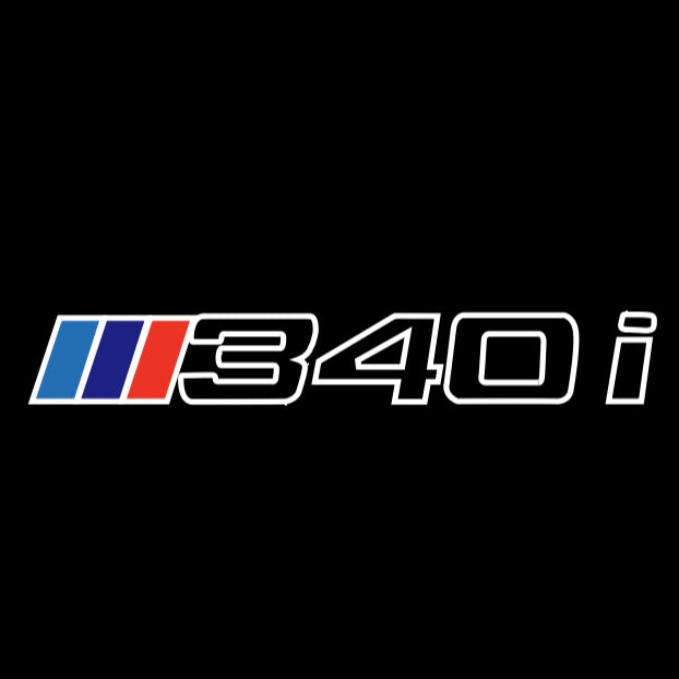 ÉCLAIRAGE DE PROJECTEUR BMW M3 LOGO Nr.24 (quantité 1 = 1 jeux / 2 feux de porte)