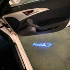 LUCES DE PROYECTOR LOGO AUDI No 120 (cantidad 1 = 2 películas con logotipo / 2 luces de puerta)