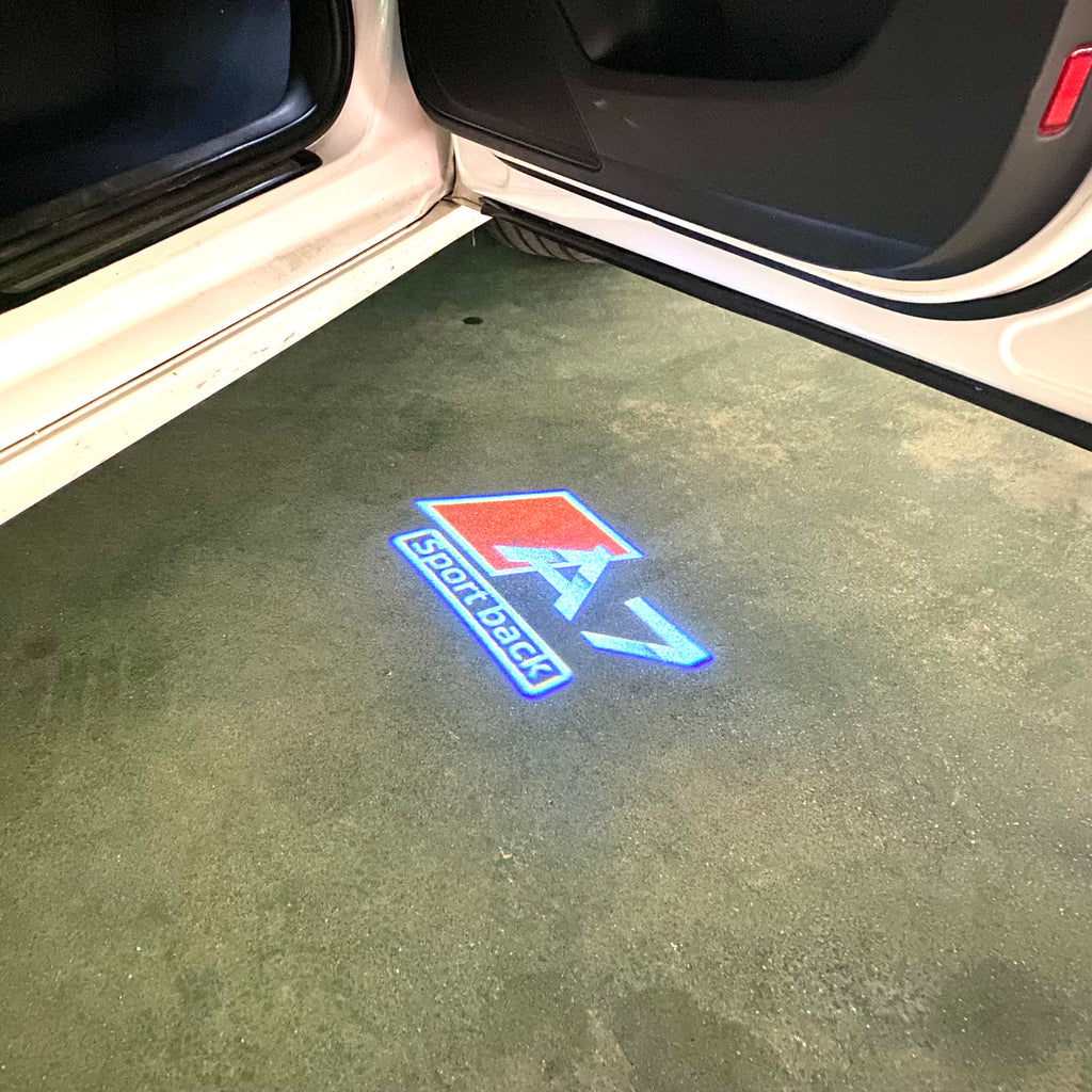 AUDI  A7 LOGO PROJECTOT LIGHTS  (quantity 1 = 2 Logo Films /2 door lights）Nr.12B85