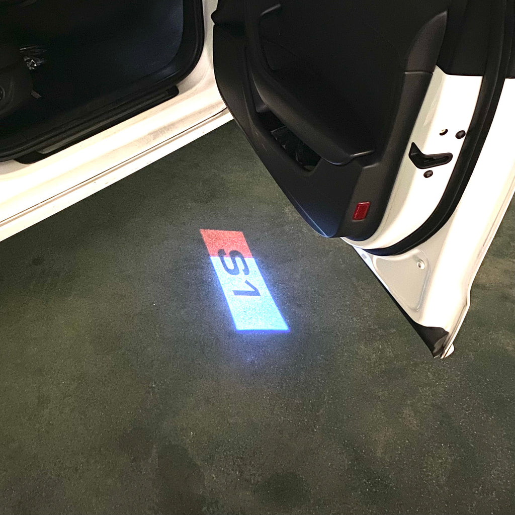 AUDI S1 LOGO PROJECTOT LIGHTS Nr.127 (quantité 1 = 2 Logo Films /2 feux de porte)