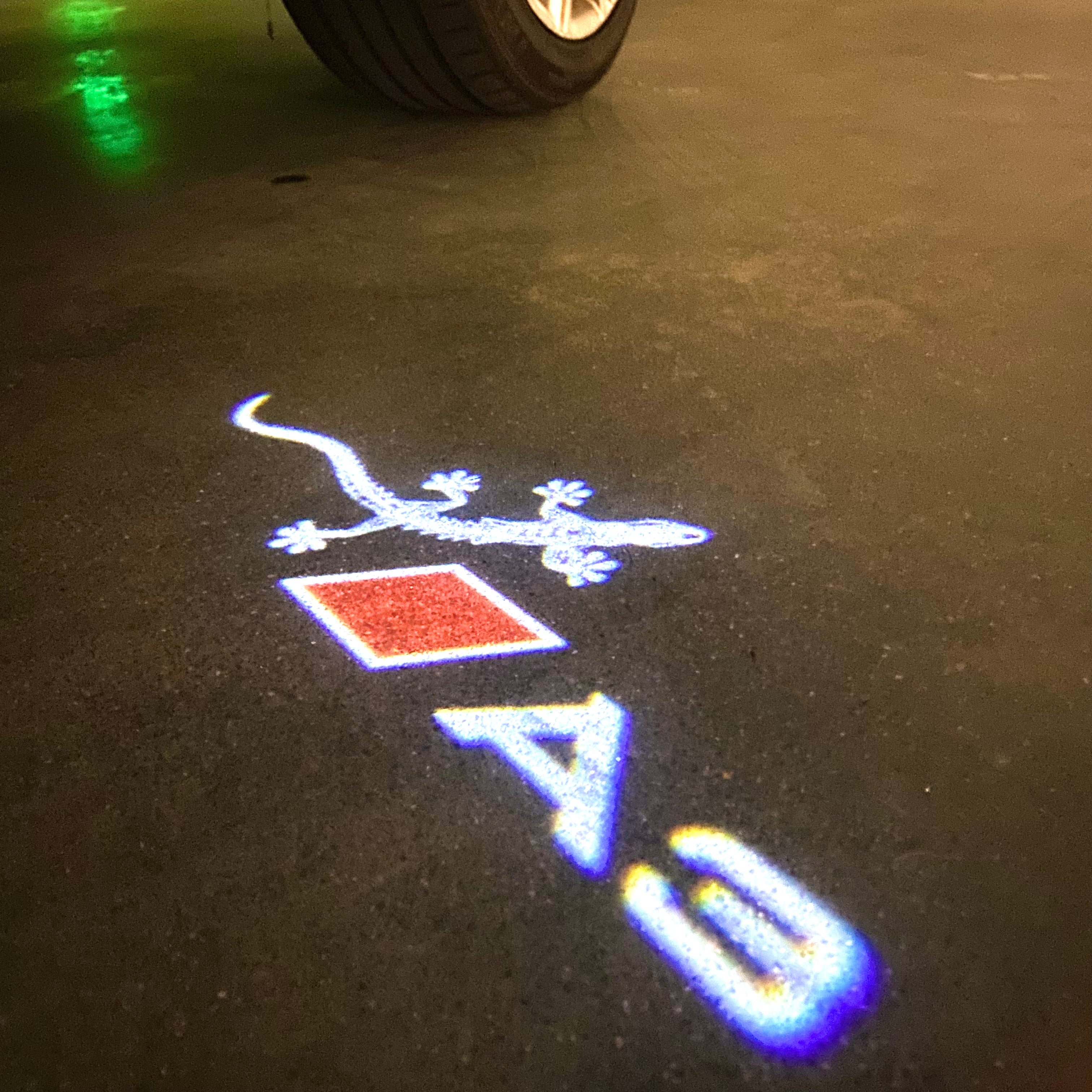 AUDI LOGO PROJECT LIGHTS Nr.120 (quantità 1= 2 Logo Films /2 porta luci）