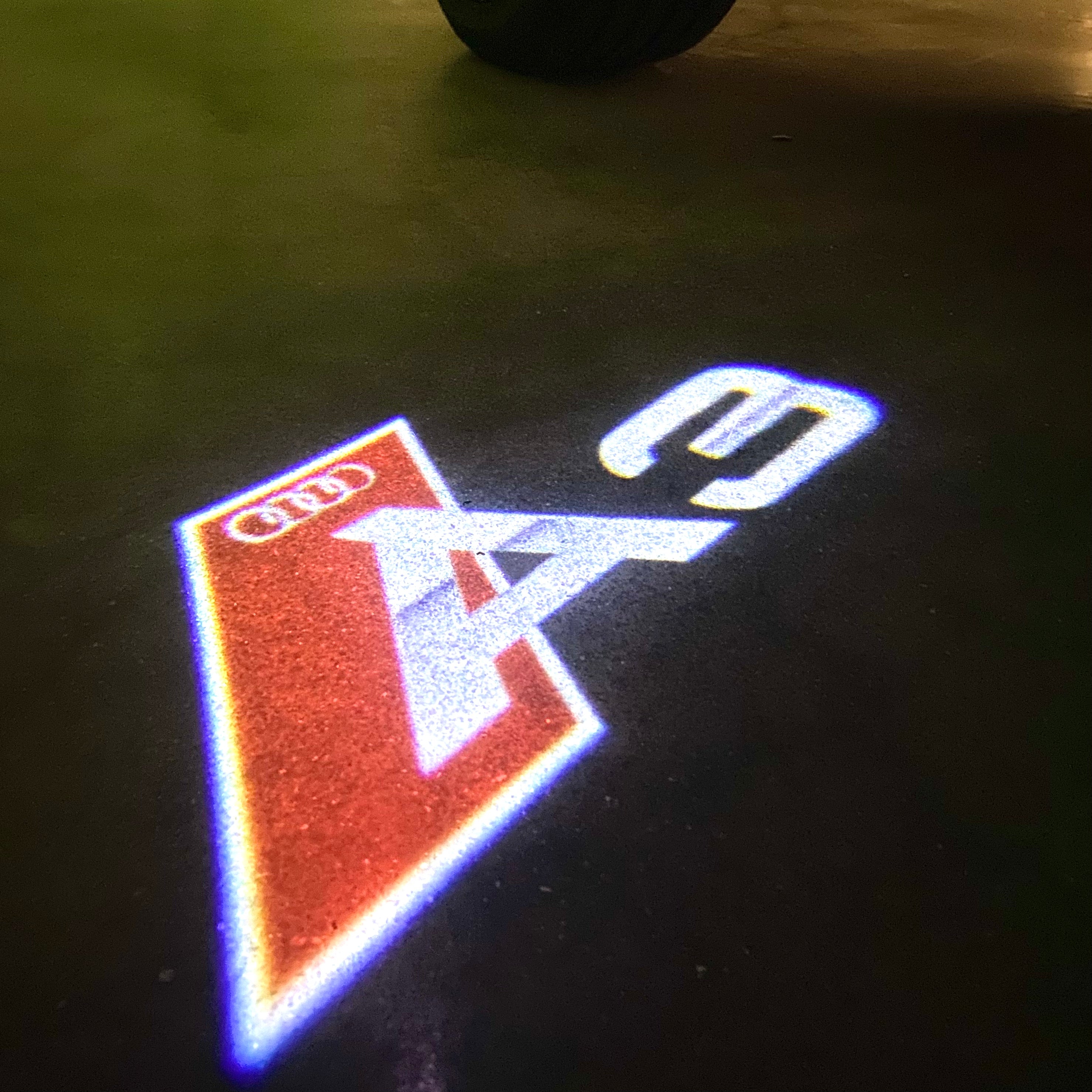 AUDI LOGO PROJECT LIGHTS Nr.120 (quantità 1= 2 Logo Films /2 porta luci）