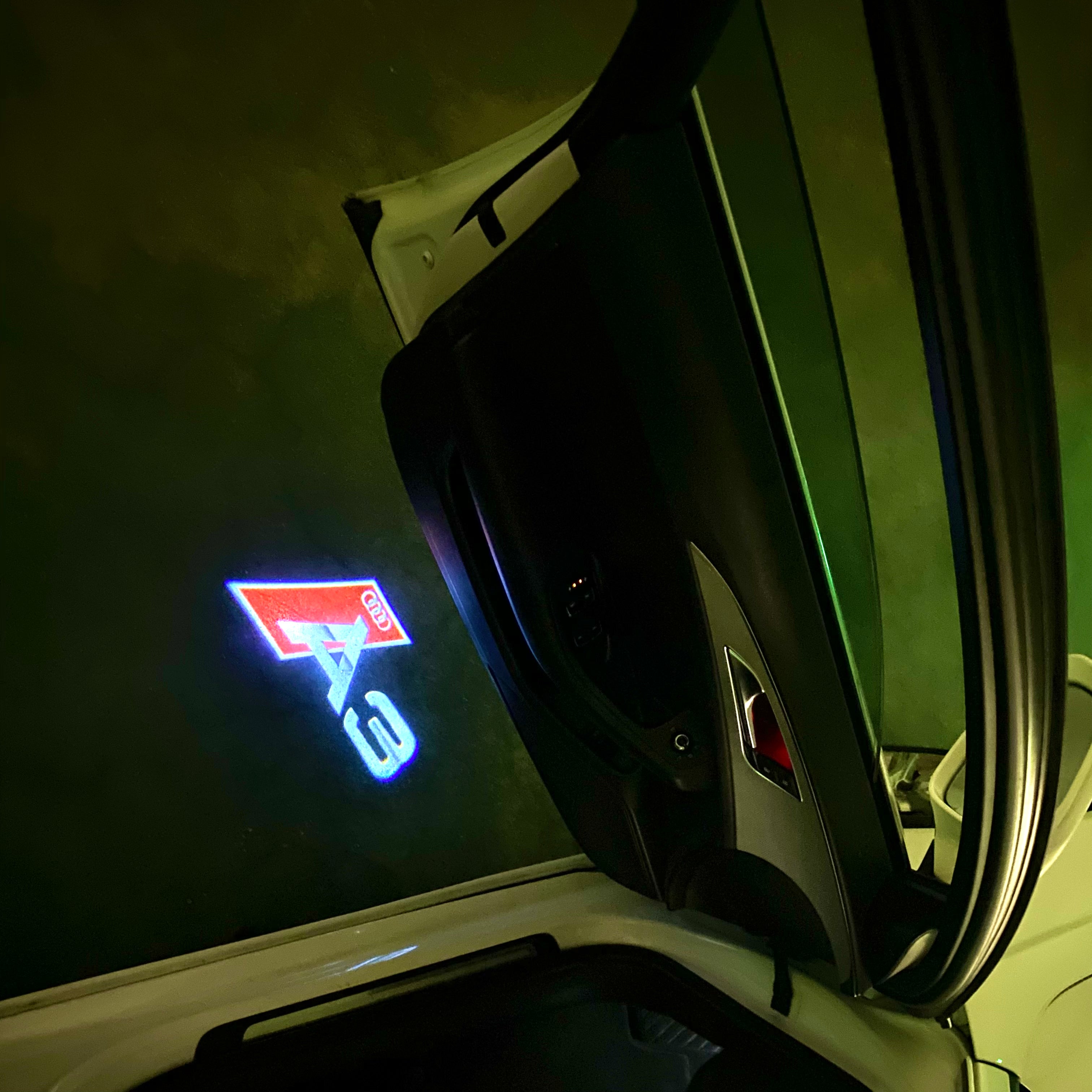 AUDI LOGO PROJECT LIGHTS Nr.120 (quantità 1= 2 Logo Films /2 porta luci）