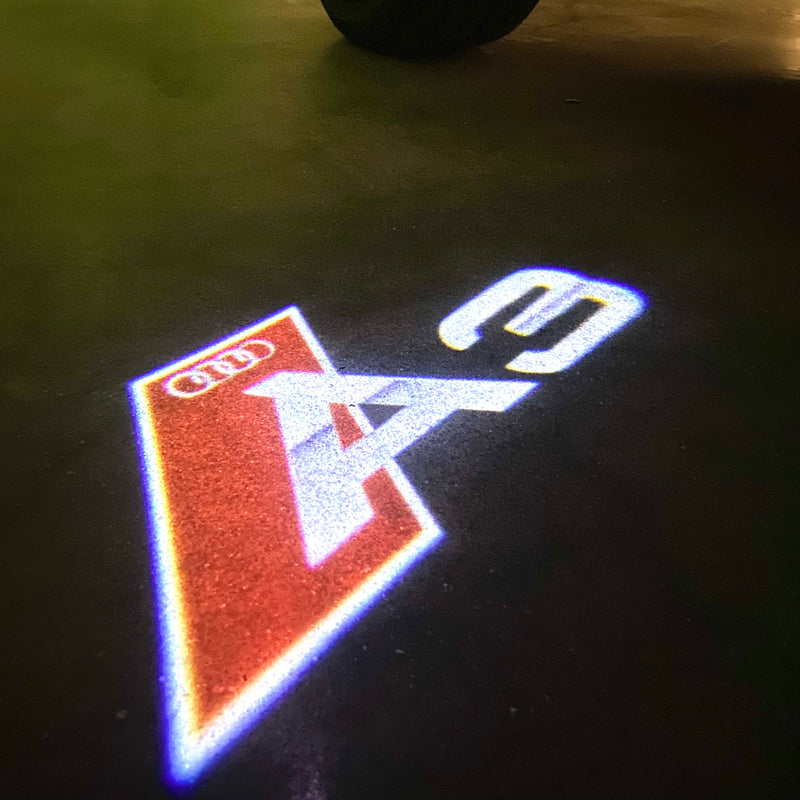 AUDI LOGO PROJECTOT LIGHTS Nr.120 (quantité 1 = 2 Logo Films /2 feux de porte)