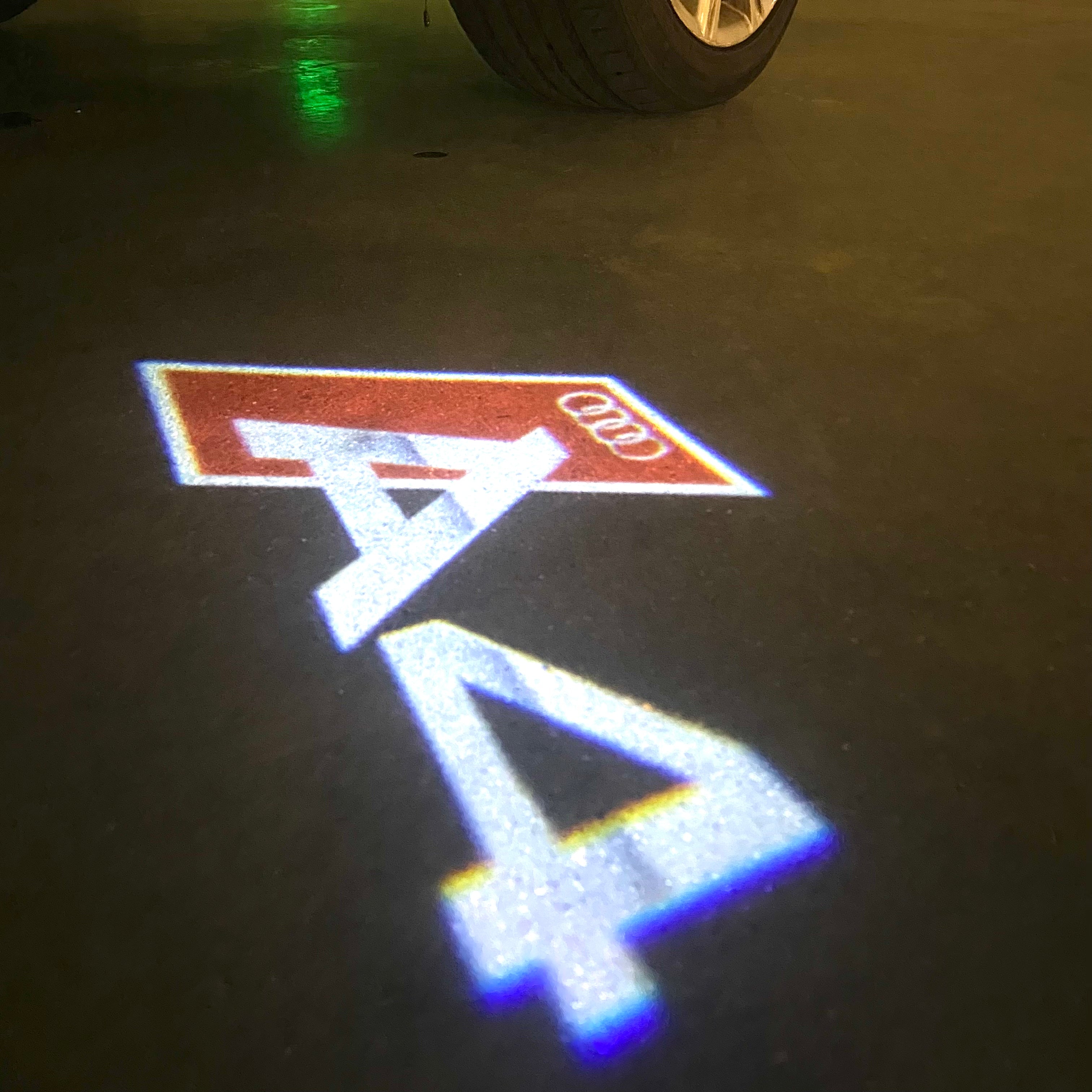 AUDI LOGO PROJECT LIGHTS Nr.120 (quantità 1= 2 Logo Films /2 porta luci）