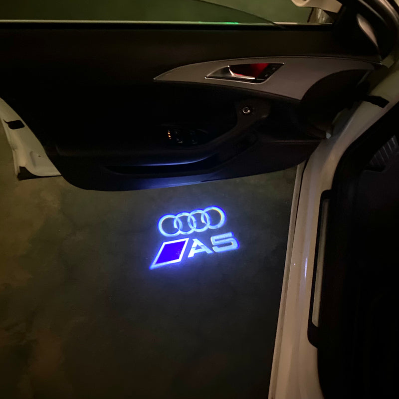 AUDI LOGO PROJECTOT LIGHTS Nr.120 (quantité 1 = 2 Logo Films /2 feux de porte)