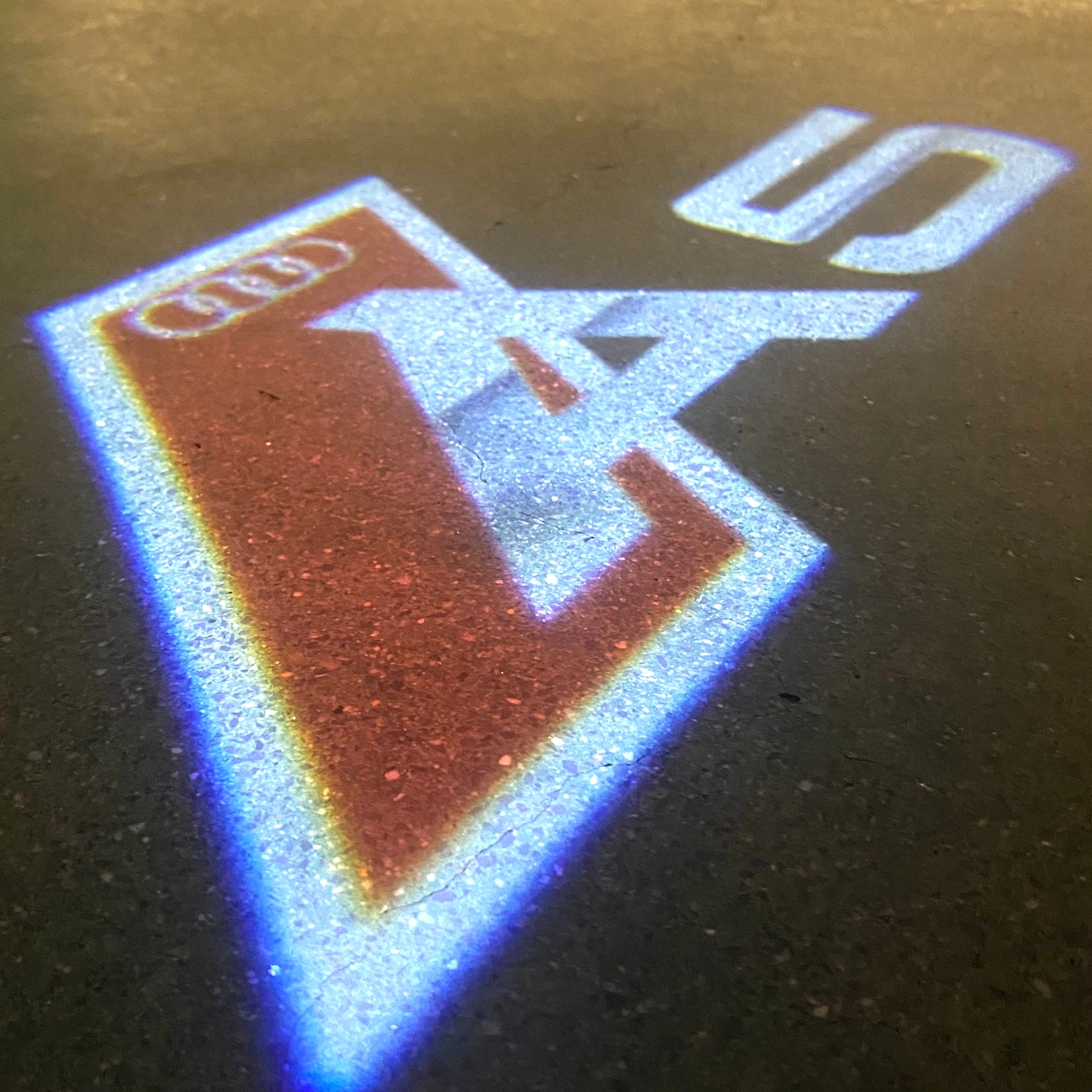 AUDI LOGO PROJECT LIGHTS Nr.120 (quantità 1= 2 Logo Films /2 porta luci）