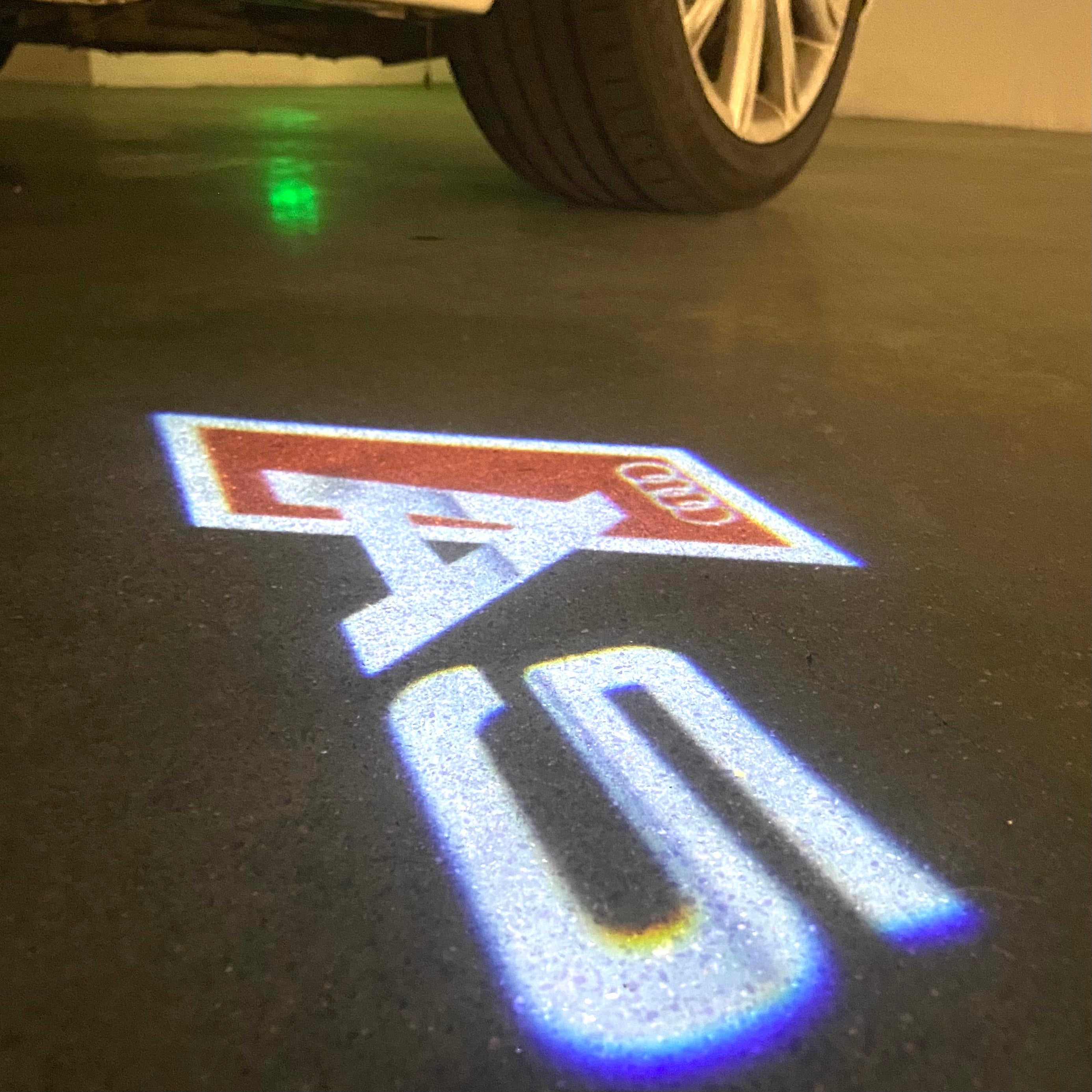 AUDI LOGO PROJECT LIGHTS Nr.120 (quantità 1= 2 Logo Films /2 porta luci）