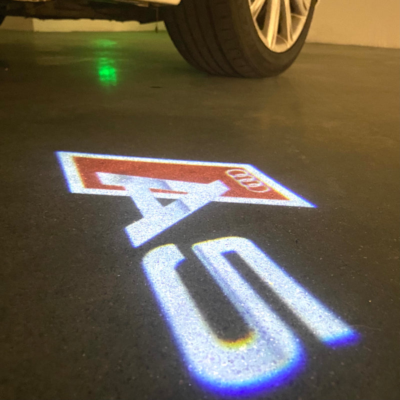 AUDI LOGO PROJECTOT LIGHTS Nr.120 (quantité 1 = 2 Logo Films /2 feux de porte)