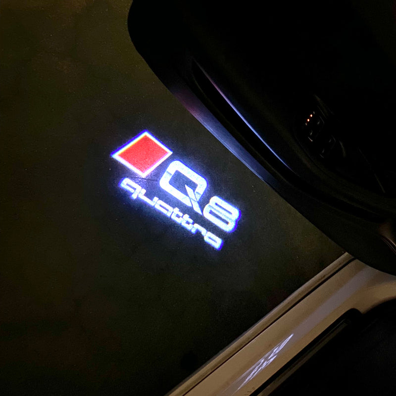 AUDI LOGO PROJECTOT LIGHTS Nr.120 (quantité 1 = 2 Logo Films /2 feux de porte)