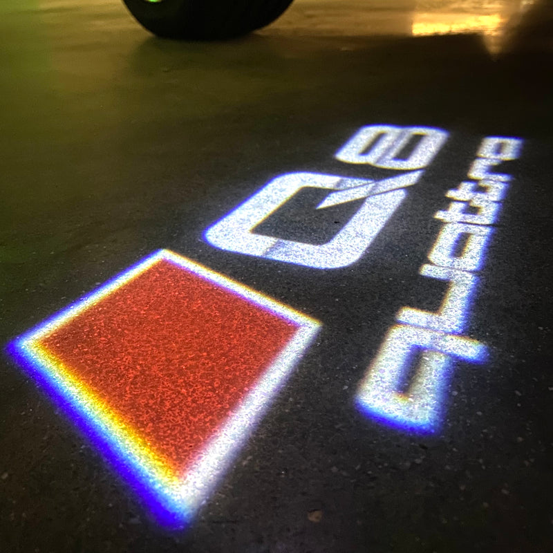 AUDI LOGO PROJECTOT LIGHTS Nr.120 (quantité 1 = 2 Logo Films /2 feux de porte)