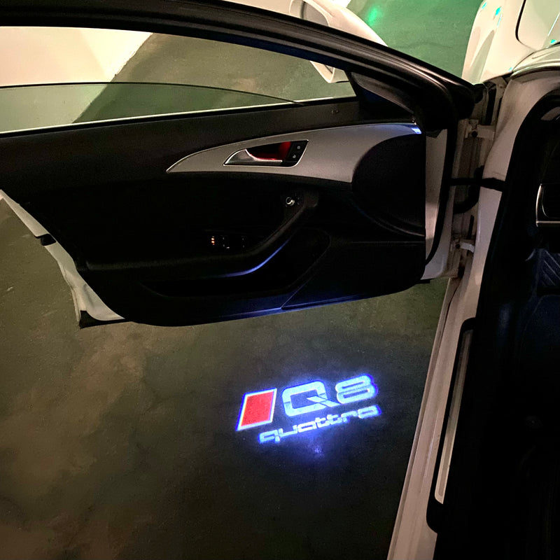 AUDI LOGO PROJECTOT LIGHTS Nr.120 (quantité 1 = 2 Logo Films /2 feux de porte)