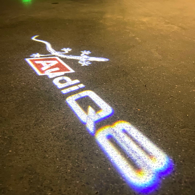 AUDI LOGO PROJECTOT LIGHTS Nr.120 (quantité 1 = 2 Logo Films /2 feux de porte)