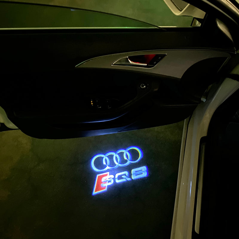 AUDI LOGO PROJECTOT LIGHTS Nr.120 (quantité 1 = 2 Logo Films /2 feux de porte)