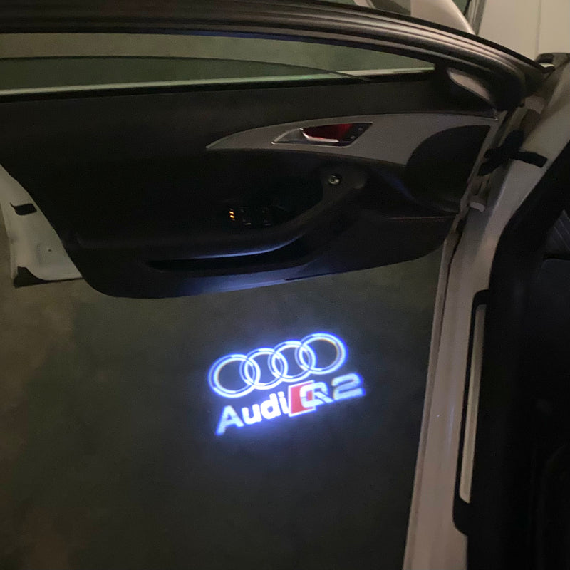 AUDI LOGO PROJECTOT LIGHTS Nr.120 (Menge 1 = 2 Logofolien /2 Türleuchten)