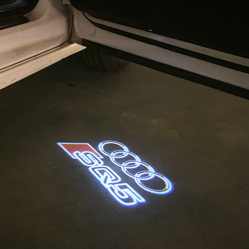 AUDI LOGO PROJECTOT LIGHTS Nr.120 (quantité 1 = 2 Logo Films /2 feux de porte)