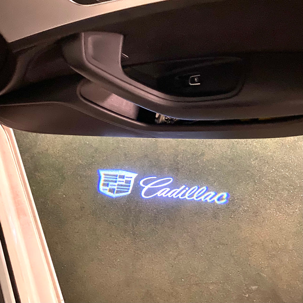 CADILLAC ORIGINAL LOGO PROJECTOT LIGHTS Nr.9735 (quantity 1 = 2 Logo Films /2 door lights）