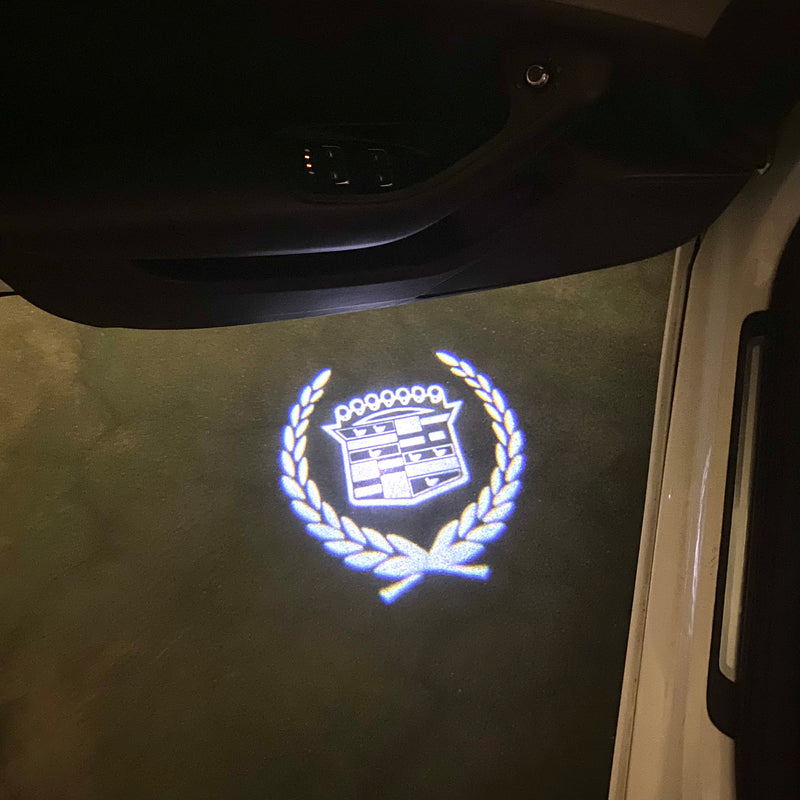 AUDI LOGO PROJECTOT LIGHTS Nr.19 (الكمية 1 = 2 Logo Films /2 أضواء الباب)