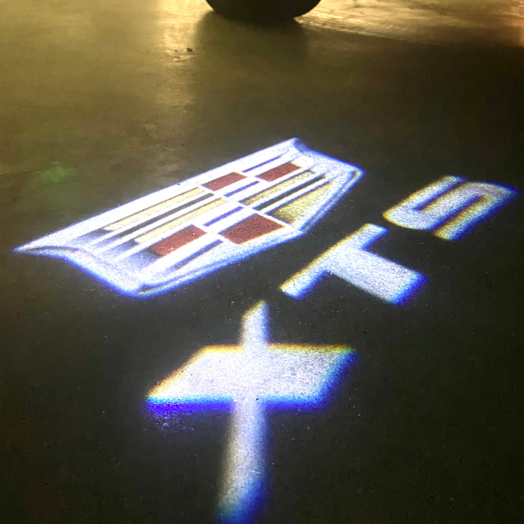 AUDI LOGO PROJECTOT LIGHTS Nr.19 (cantidad 1 = 2 películas con logotipo /2 luces de puerta)