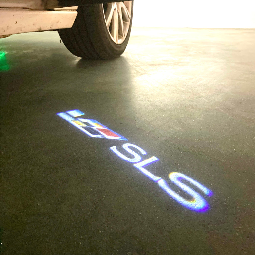 AUDI LOGO PROJECTOT LIGHTS Nr.19 (الكمية 1 = 2 Logo Films /2 أضواء الباب)