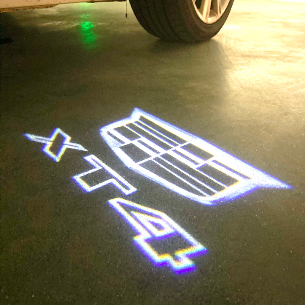 AUDI LOGO PROJECTOT LIGHTS Nr.19 (الكمية 1 = 2 Logo Films /2 أضواء الباب)