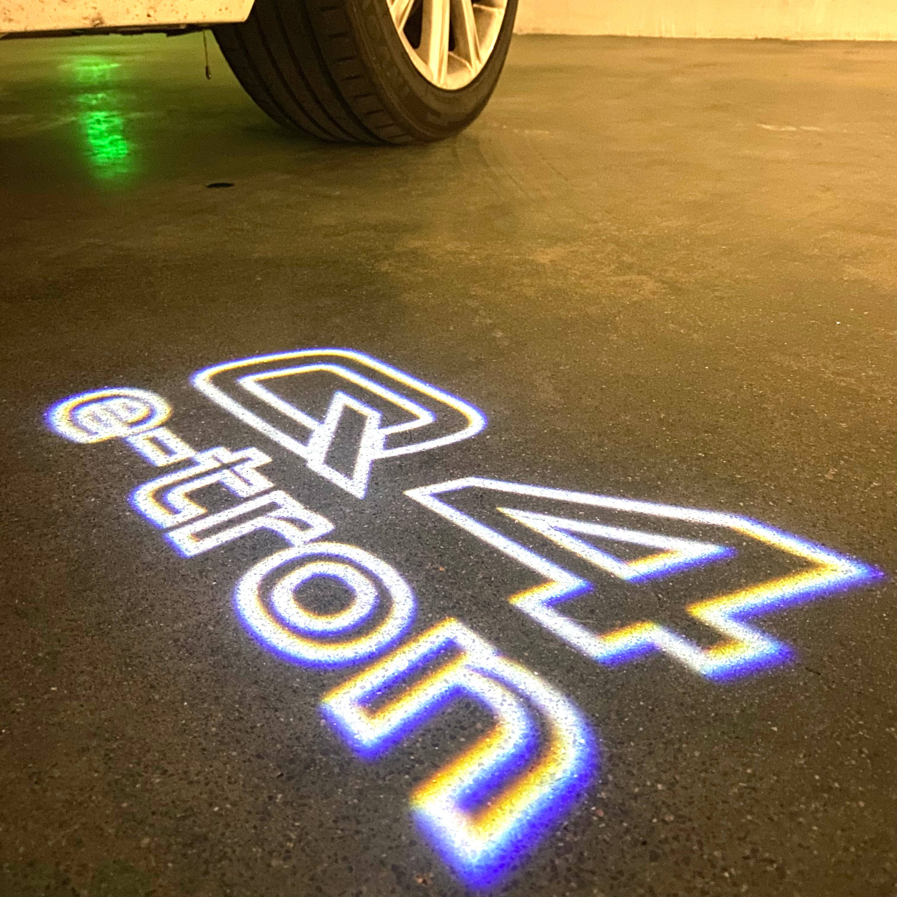 AUDI  Q4 LOGO PROJECTOT LIGHTS  (quantity 1 = 2 Logo Films /2 door lights）Nr.12B55