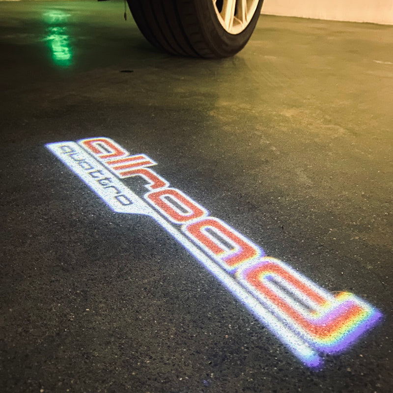 AUDI LOGO PROJECTOT LIGHTS Nr.297 (quantité 1 = 2 Logo Films /2 feux de porte)