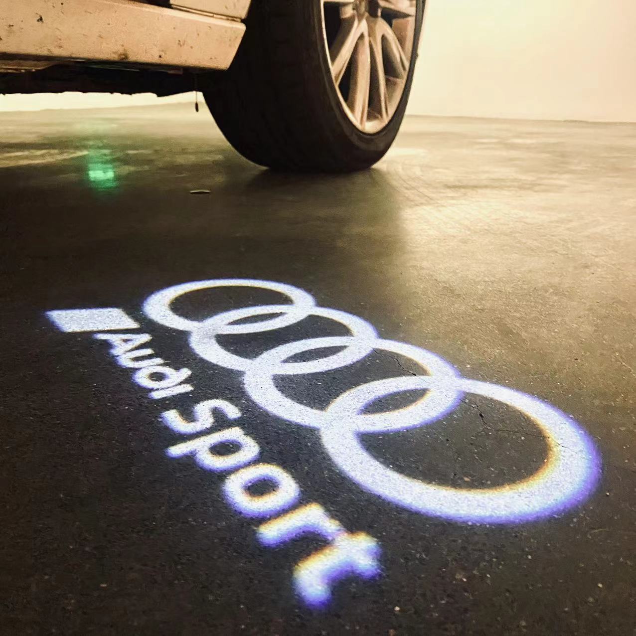 AUDI  SPORT LOGO PROJECTOT LIGHTS  (quantity 1 = 2 Logo Films /2 door lights）Nr.12B71