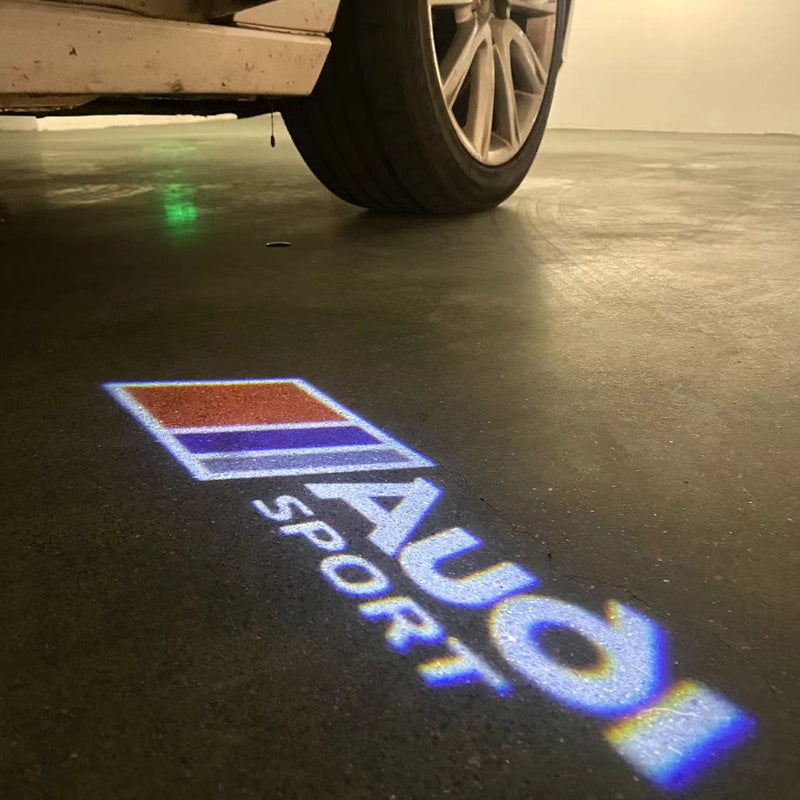 AUDI LOGO PROJECTOT LIGHTS Nr.120 (Menge 1 = 2 Logofolien /2 Türleuchten)