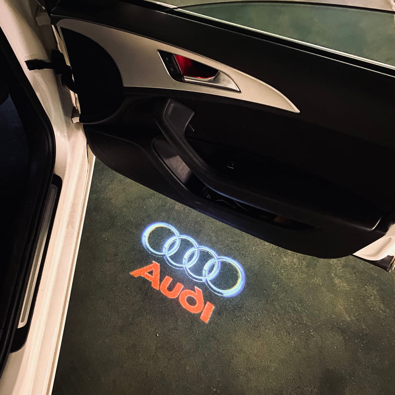 AUDI LOGO PROJECTOT LIGHTS Nr.17 (Menge 1 = 2 Logofolien /2 Türleuchten)