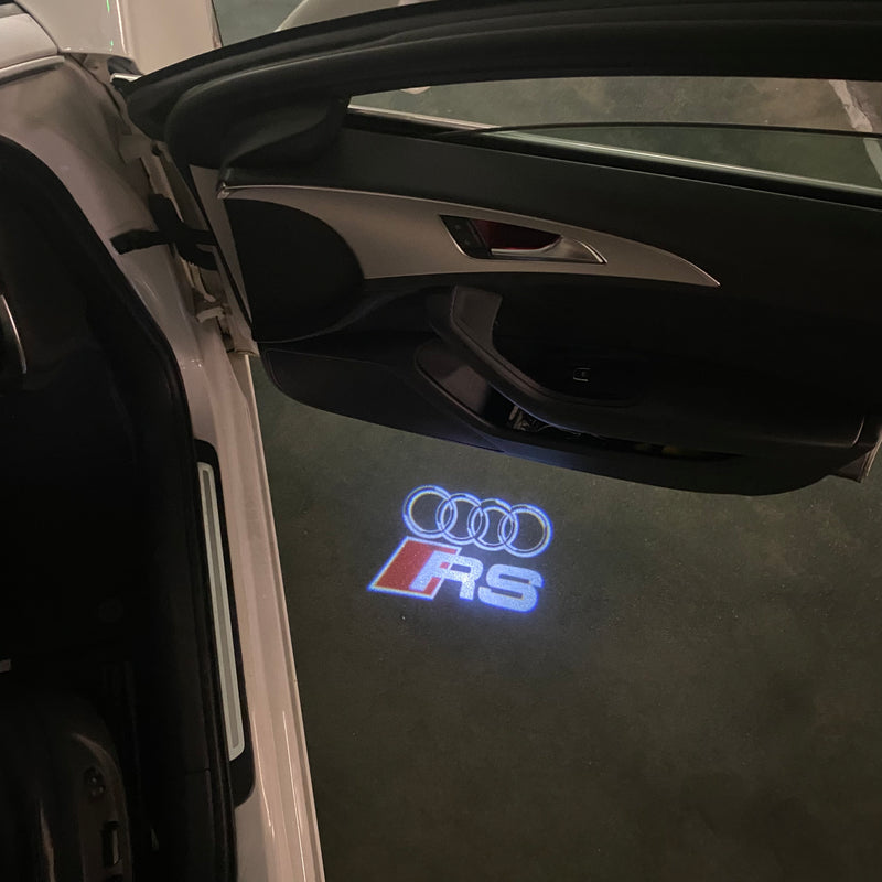 AUDI LOGO PROJECTOT LIGHTS Nr.120 (quantité 1 = 2 Logo Films /2 feux de porte)