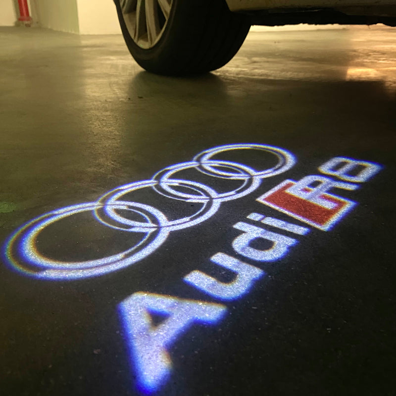 AUDI LOGO PROJECTOT LIGHTS Nr.120 (quantité 1 = 2 Logo Films /2 feux de porte)