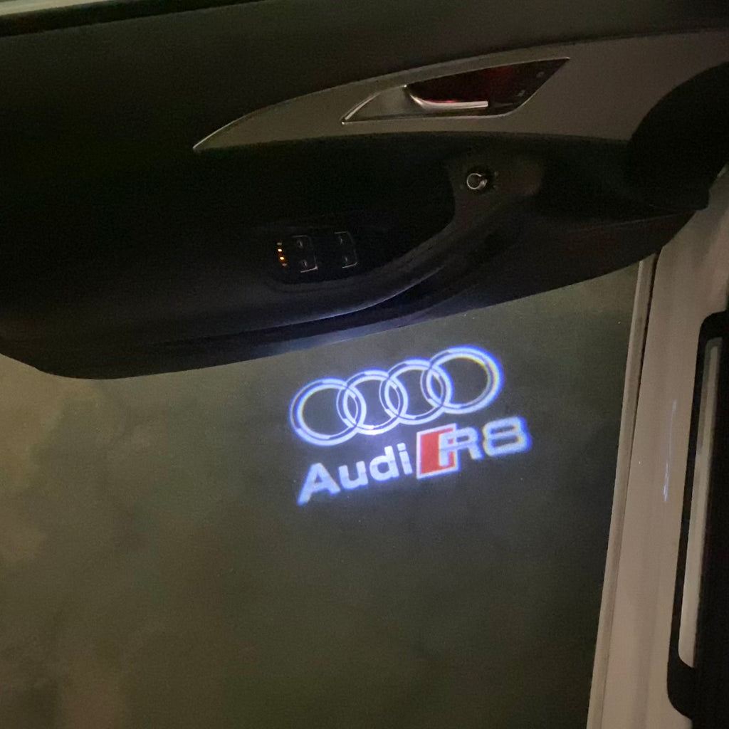 AUDI  R8 LOGO PROJECTOT LIGHTS  (quantity 1 = 2 Logo Films /2 door lights）Nr.12B54