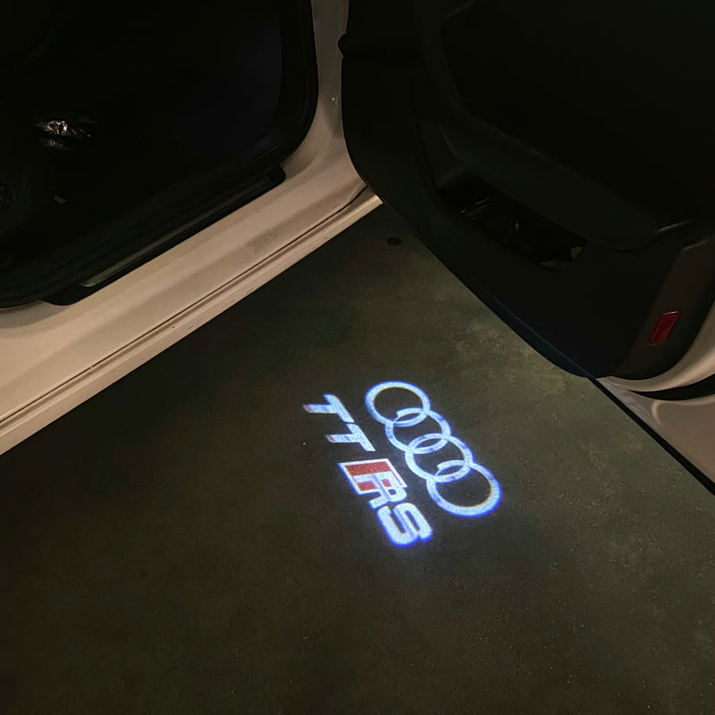 AUDI LOGO PROJECTOT LIGHTS Nr.120 (quantité 1 = 2 Logo Films /2 feux de porte)