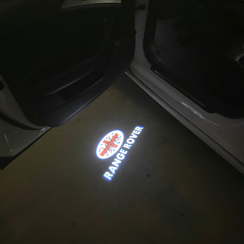 LUCES DE PROYECTOR CON LOGO Land Rover Nr.04 (cantidad 1 = 1 juegos / 2 luces de puerta)