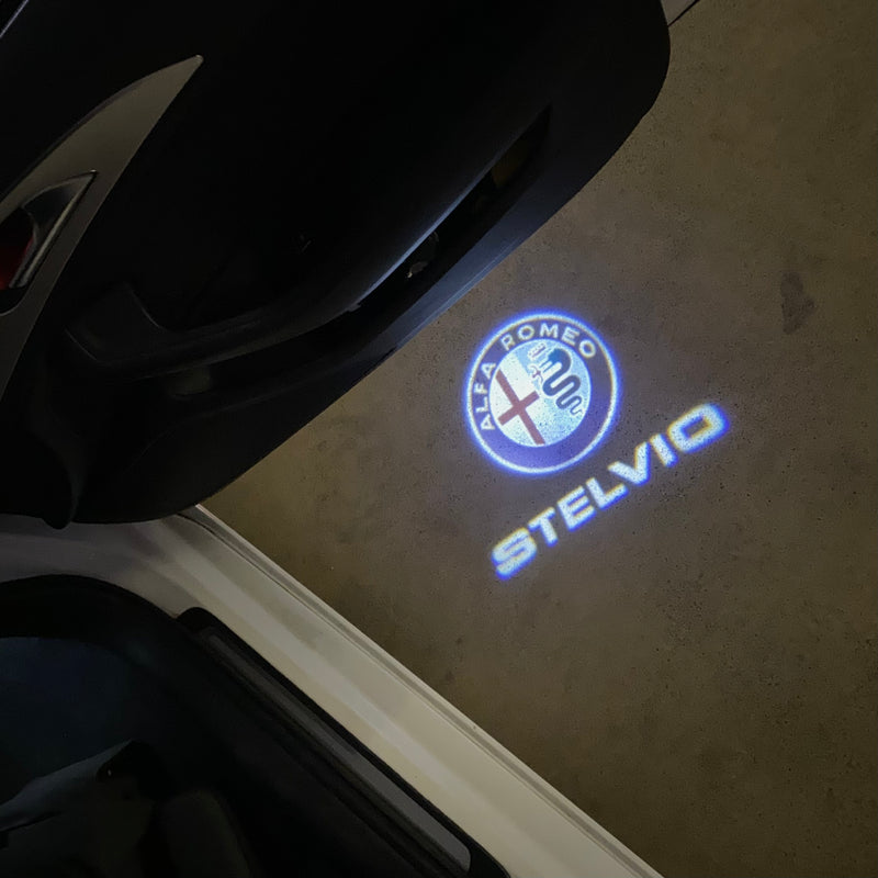 Alfa Romeo Stelvio LOGO PROJECTOR LIGHTS Nr.95 (Menge 1 = 2 Logo Film / 2 Türlichter)