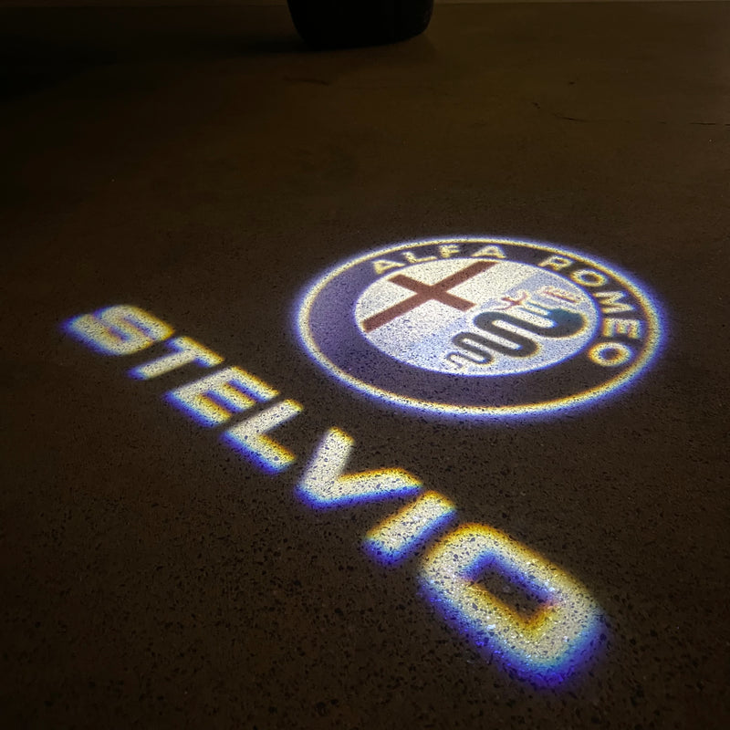 Alfa Romeo Stelvio LOGO PROJECTOR LIGHTS Nr.95 (Menge 1 = 2 Logo Film / 2 Türlichter)