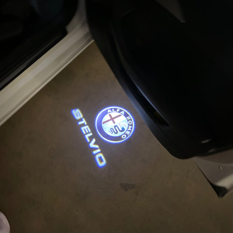 Alfa Romeo Stelvio LOGO PROJECTOR LIGHTS Nr.95 (Menge 1 = 2 Logo Film / 2 Türlichter)