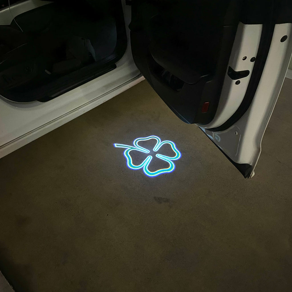 Alfa Romeo Quadrifoglio LOGO PROJECTOT LIGHTS Nr.31 (quantity  1 =  2 Logo Film /  2 door lights)